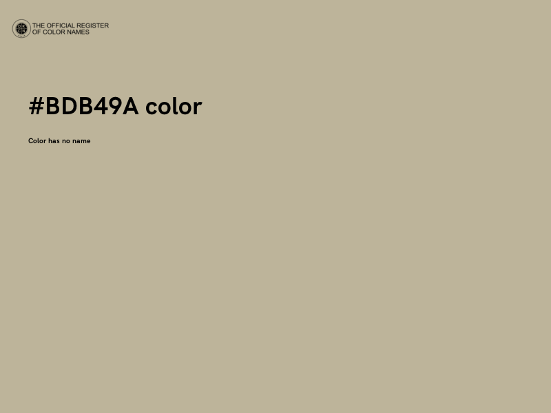 #BDB49A color image