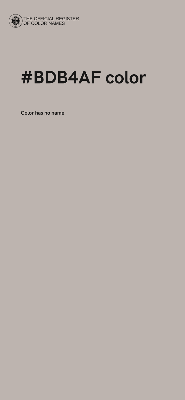 #BDB4AF color image