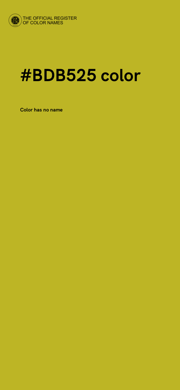 #BDB525 color image