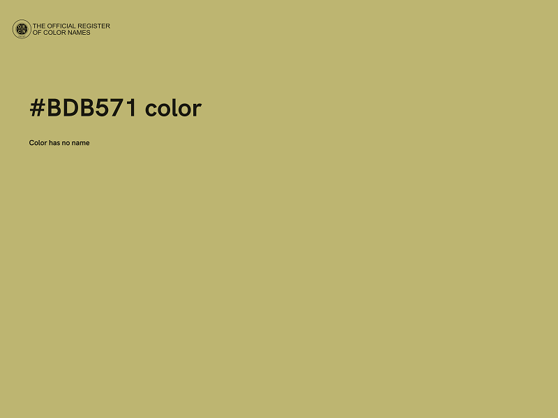 #BDB571 color image