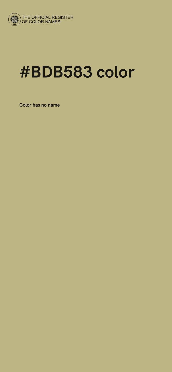 #BDB583 color image