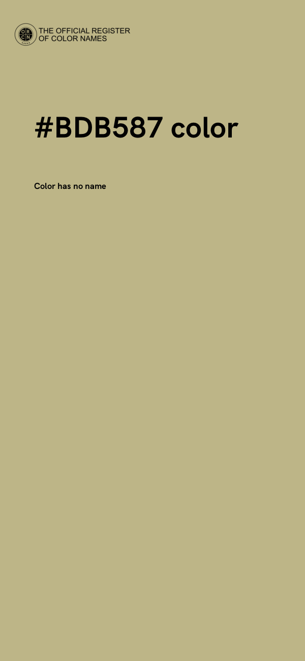 #BDB587 color image