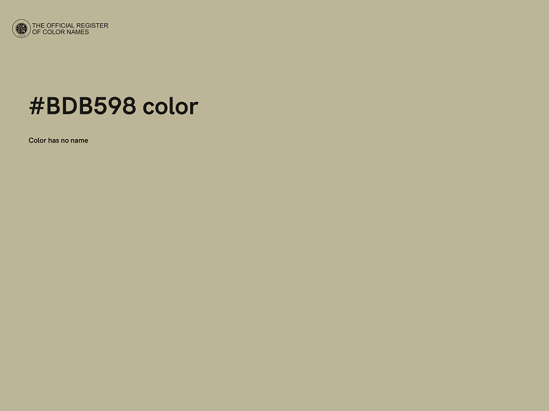 #BDB598 color image