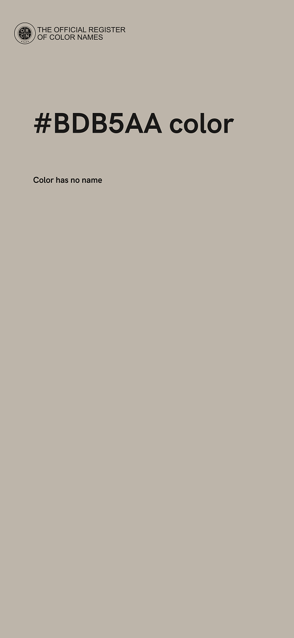 #BDB5AA color image