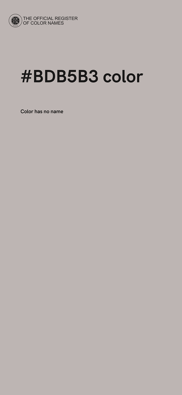 #BDB5B3 color image