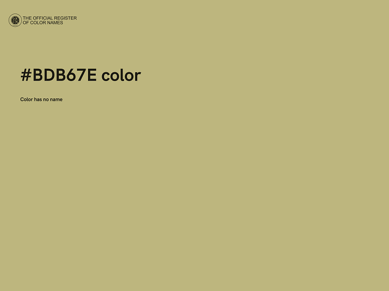 #BDB67E color image