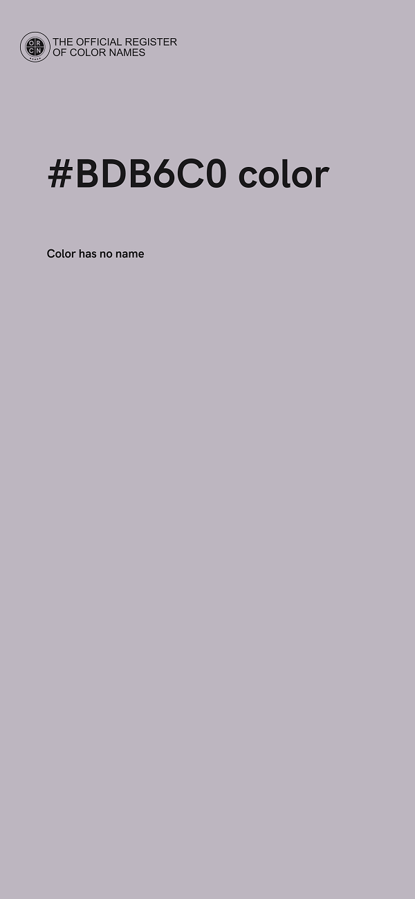 #BDB6C0 color image