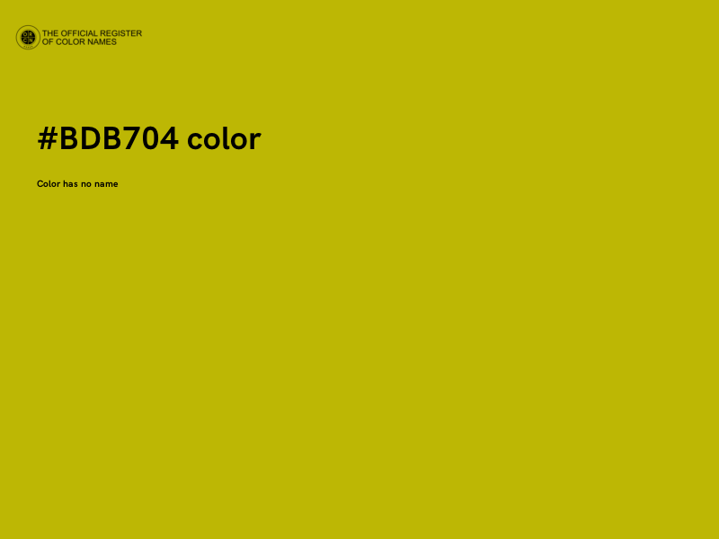 #BDB704 color image