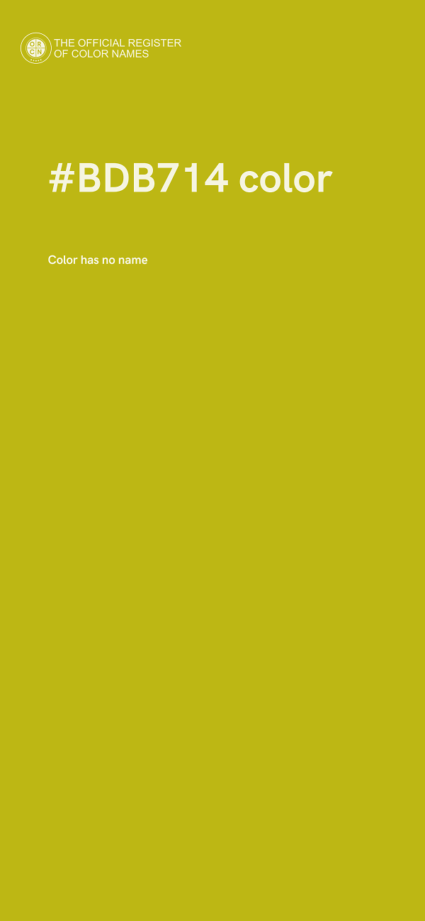 #BDB714 color image