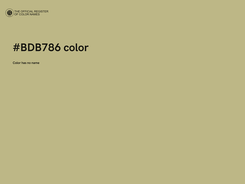 #BDB786 color image