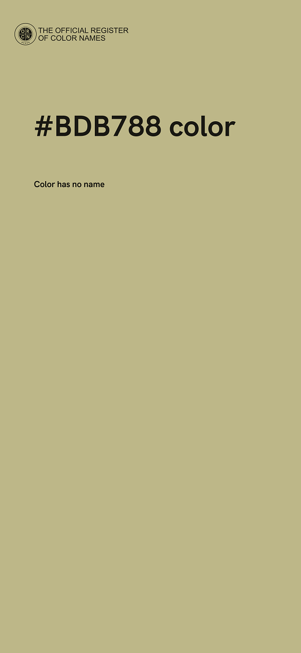 #BDB788 color image