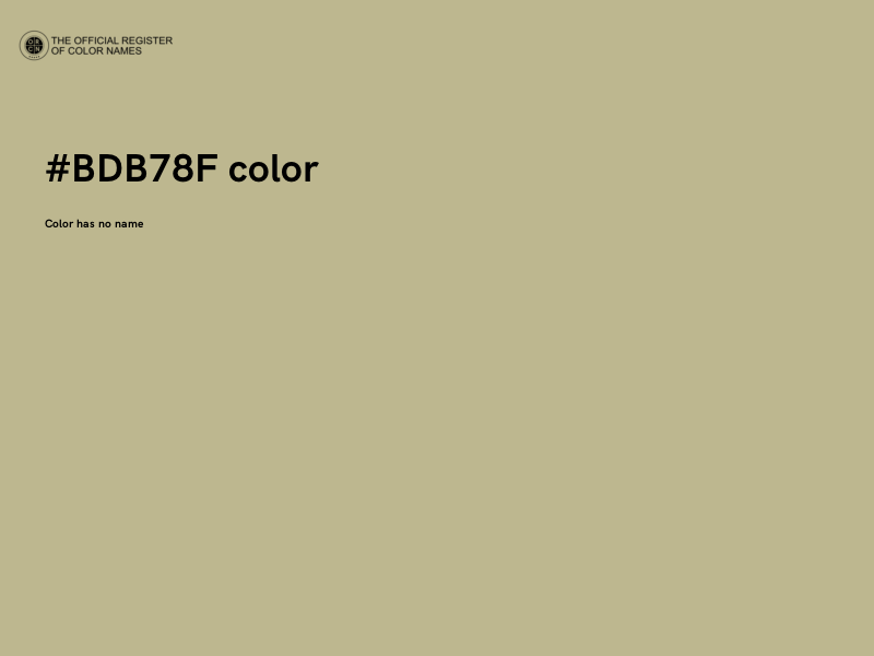 #BDB78F color image