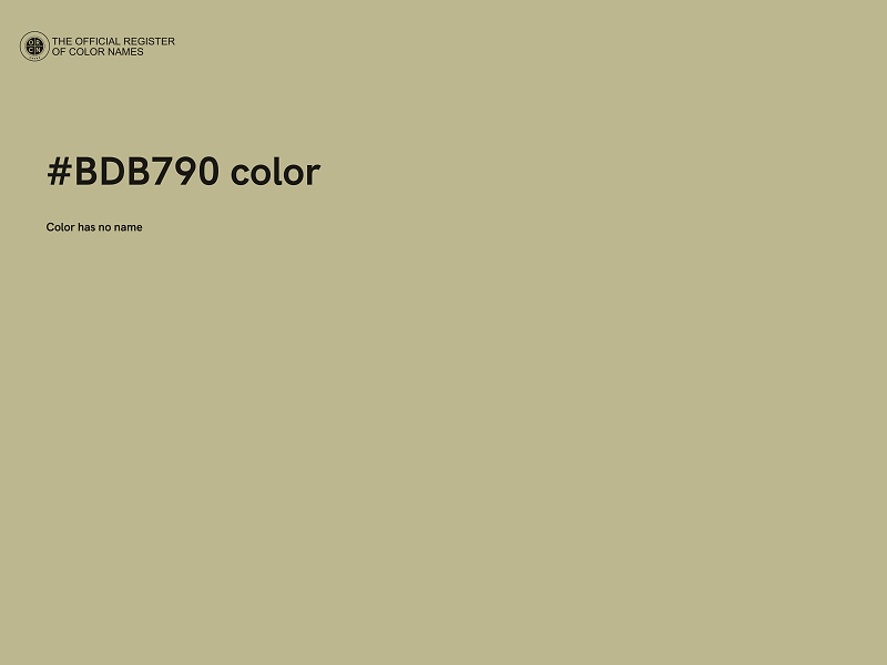 #BDB790 color image