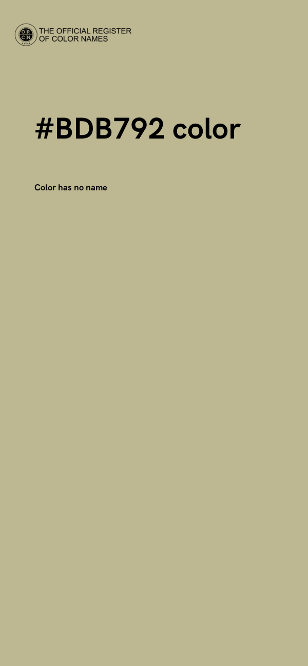 #BDB792 color image