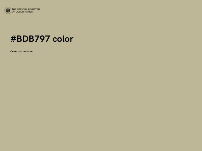 #BDB797 color image
