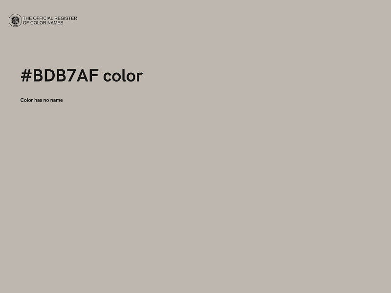 #BDB7AF color image