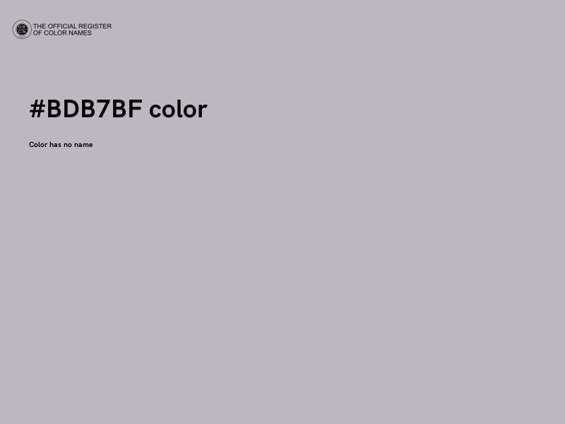 #BDB7BF color image