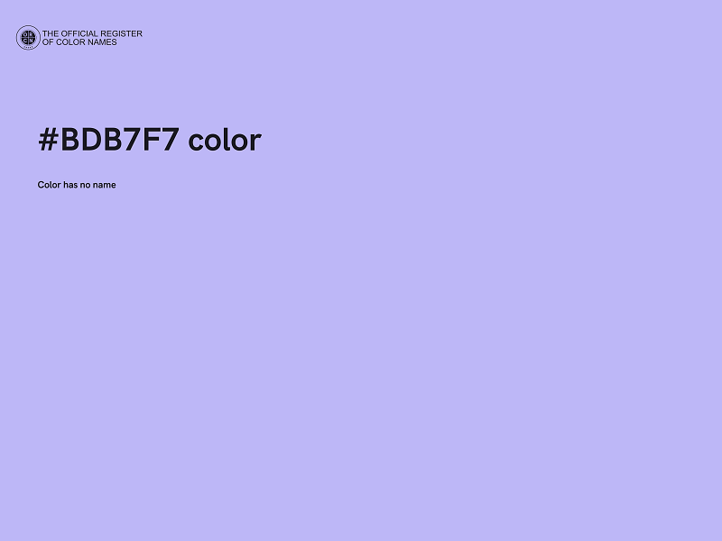 #BDB7F7 color image