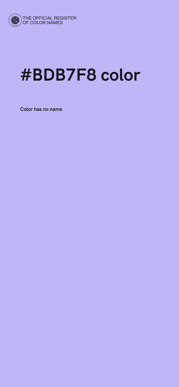 #BDB7F8 color image