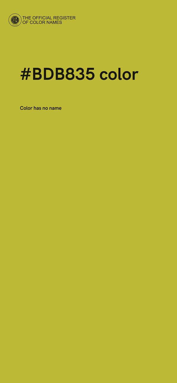 #BDB835 color image