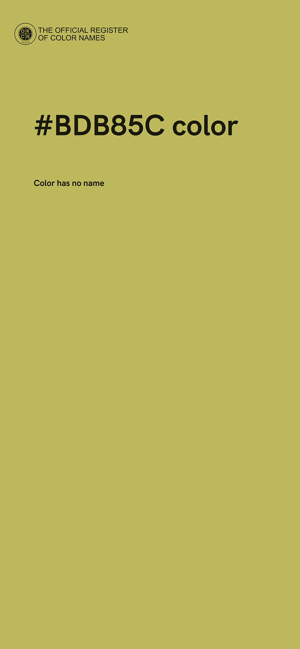 #BDB85C color image