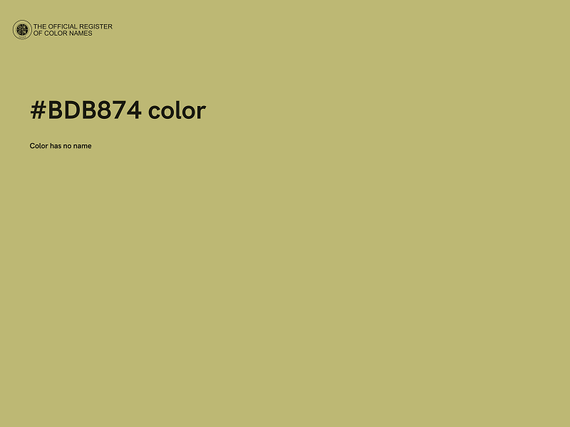 #BDB874 color image