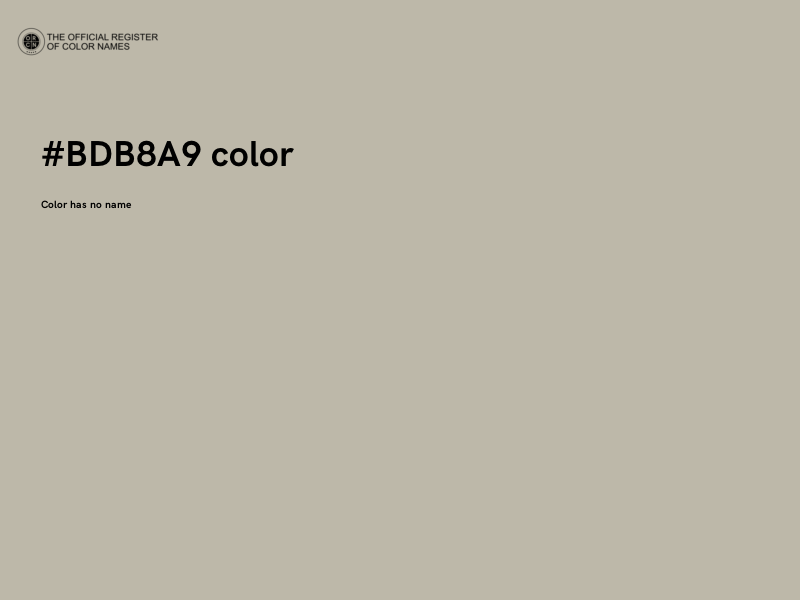 #BDB8A9 color image