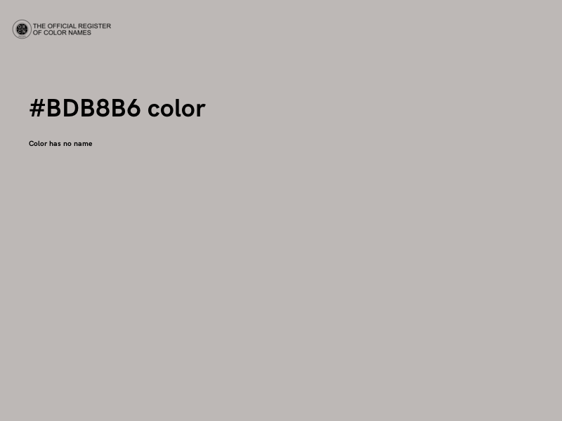 #BDB8B6 color image