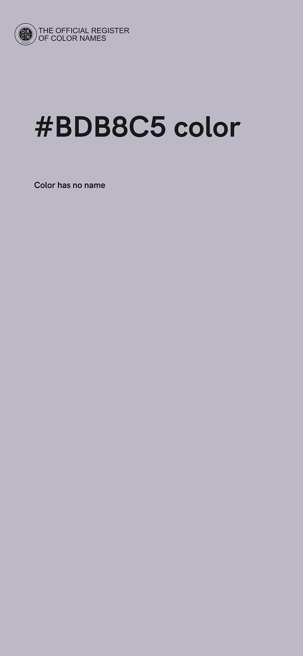 #BDB8C5 color image