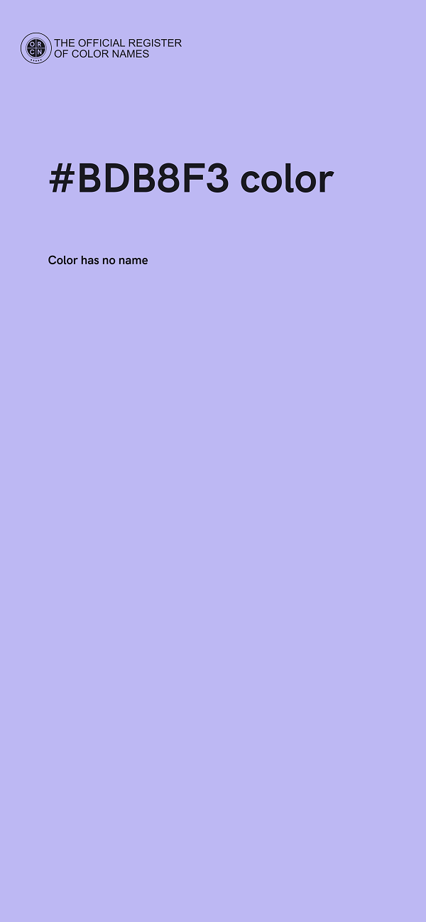 #BDB8F3 color image