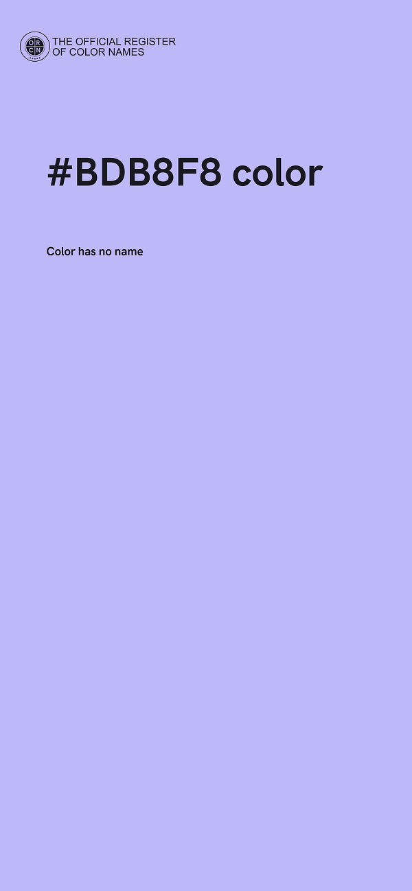 #BDB8F8 color image
