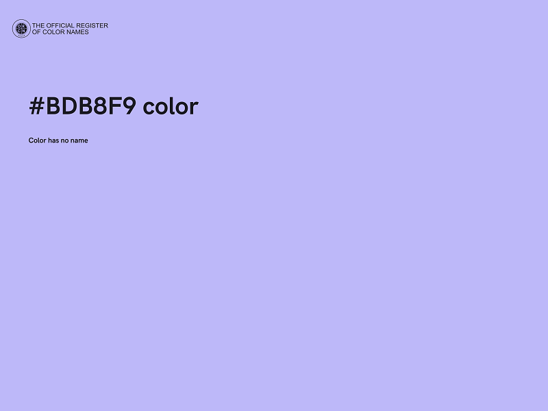 #BDB8F9 color image