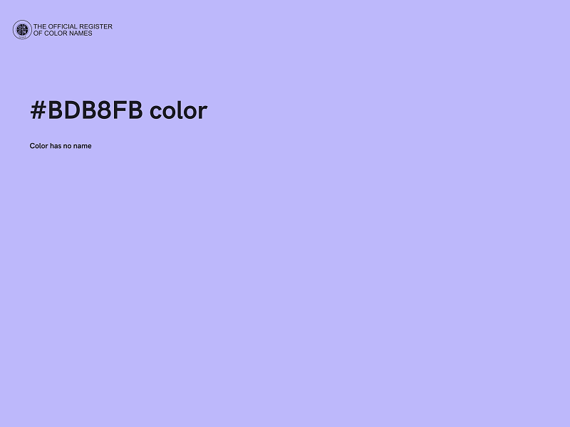 #BDB8FB color image