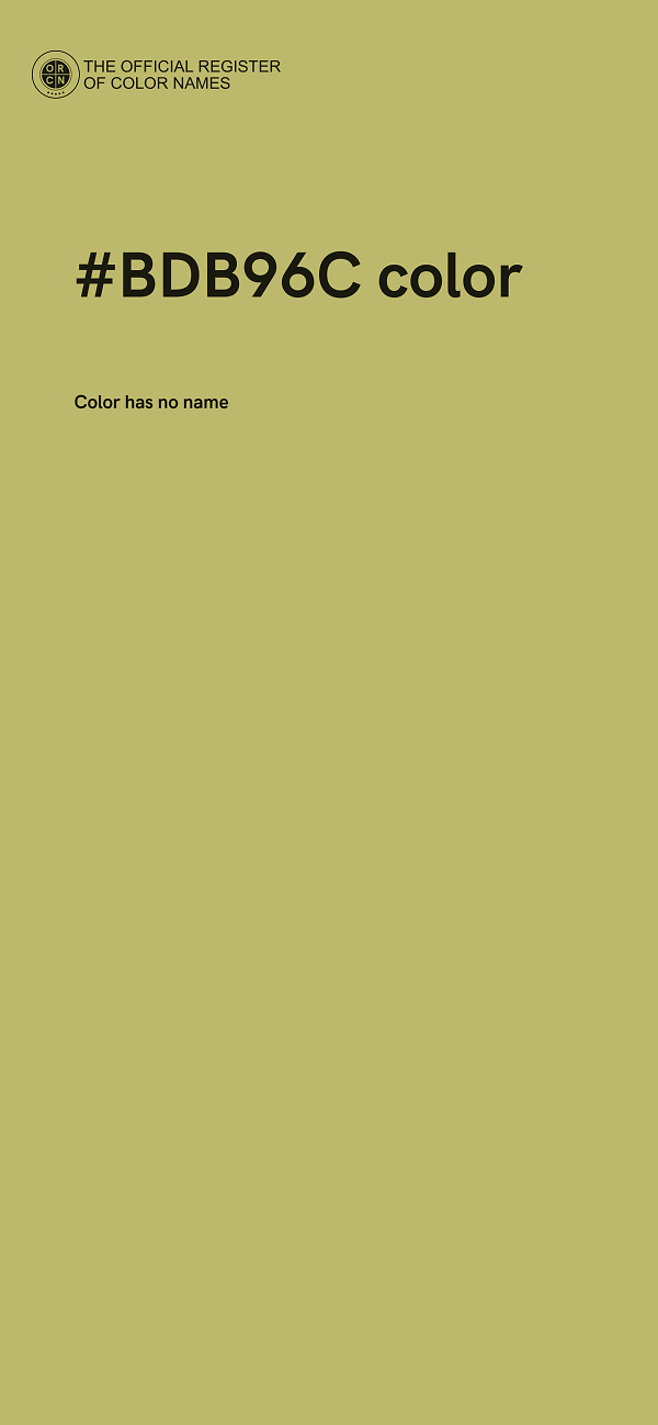 #BDB96C color image