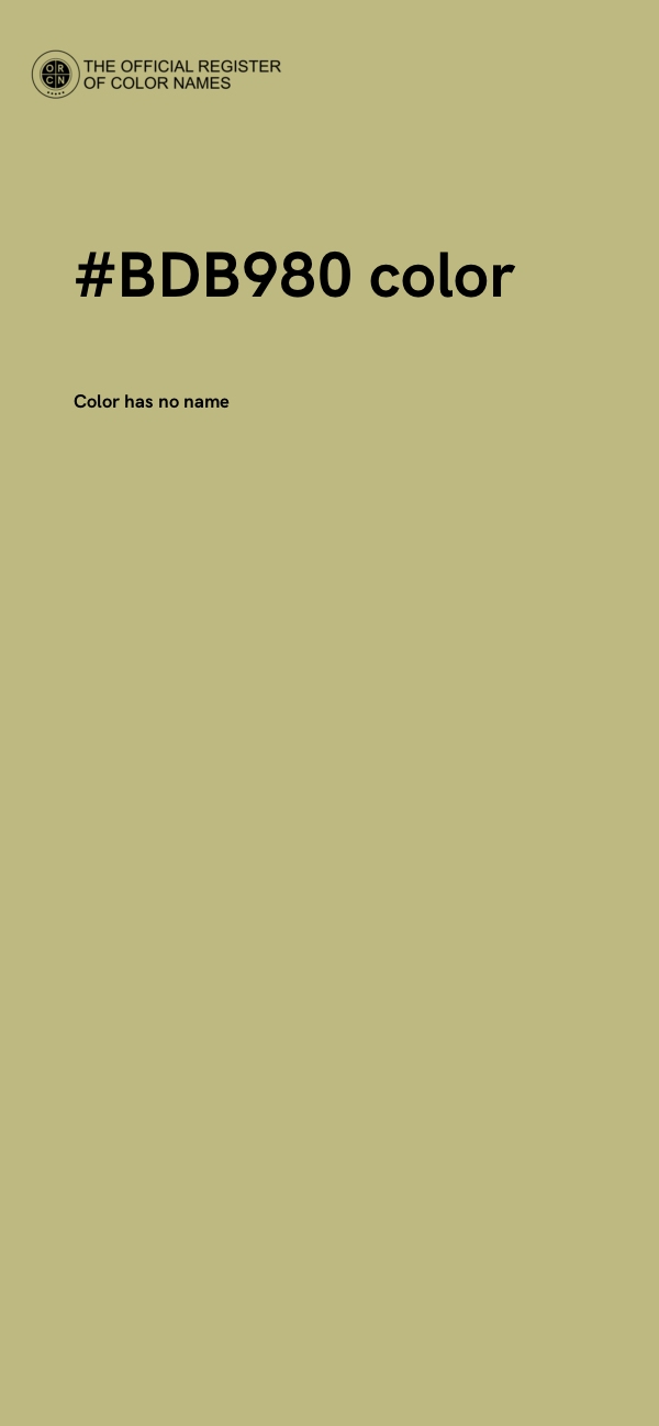 #BDB980 color image