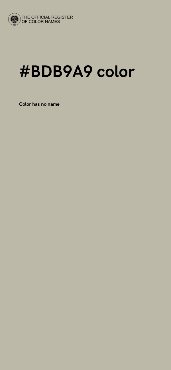 #BDB9A9 color image