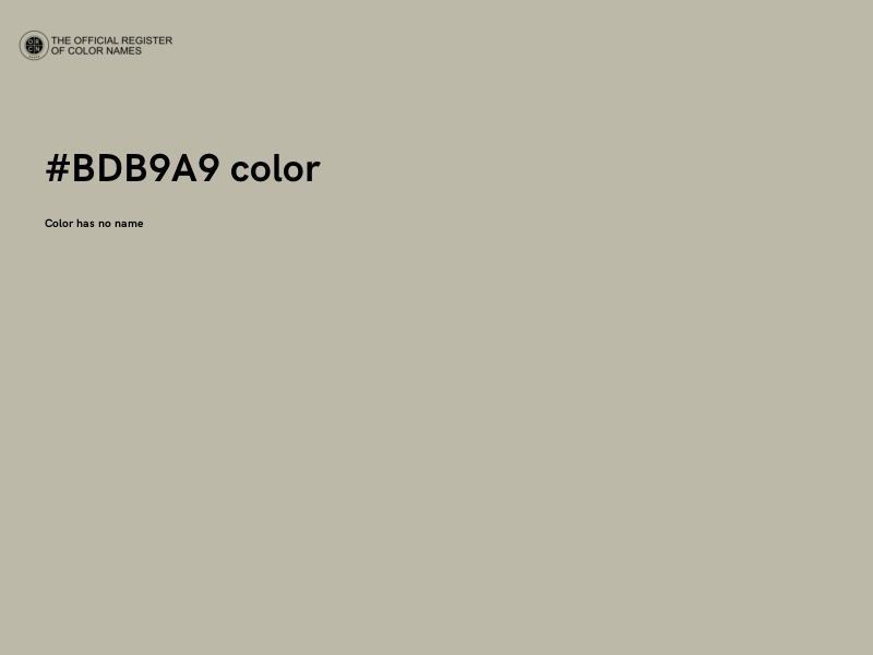 #BDB9A9 color image