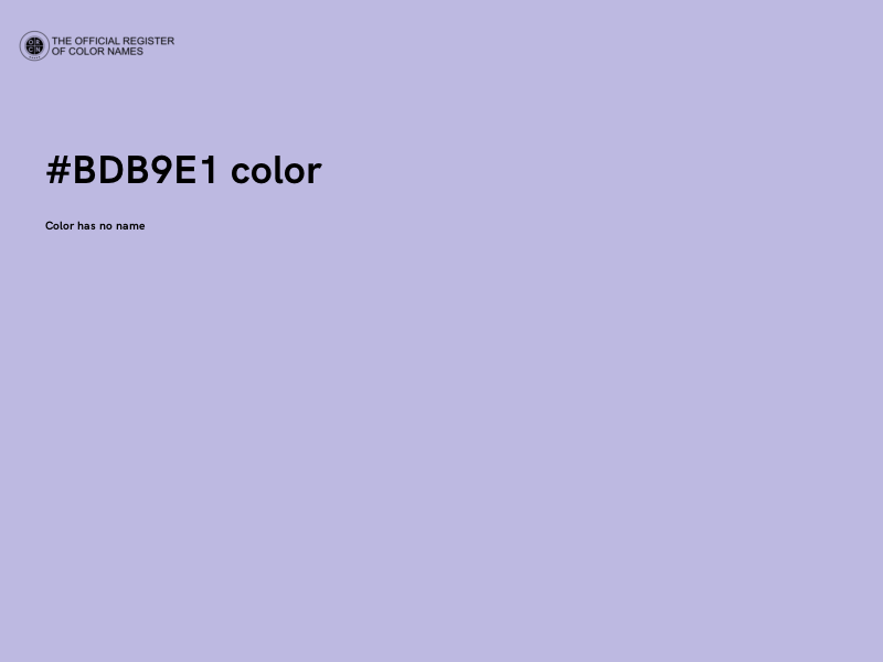 #BDB9E1 color image