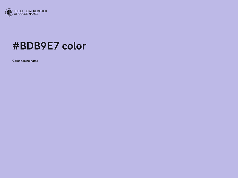 #BDB9E7 color image