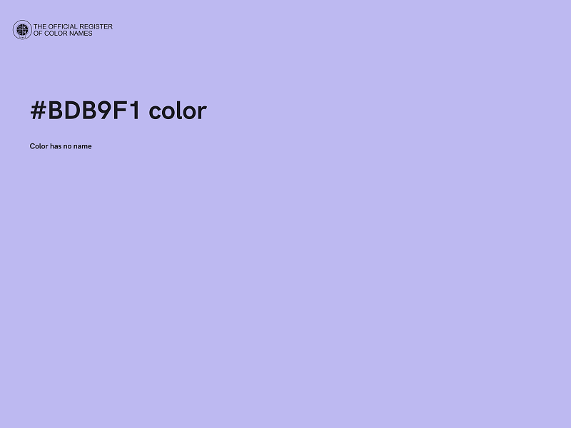 #BDB9F1 color image