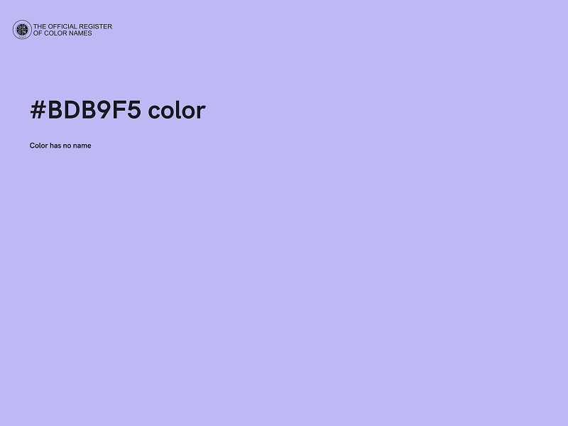 #BDB9F5 color image