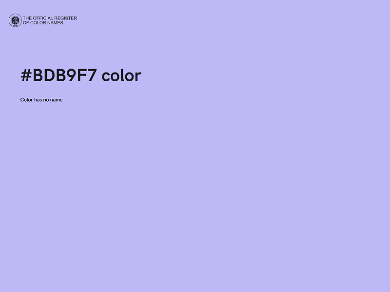 #BDB9F7 color image