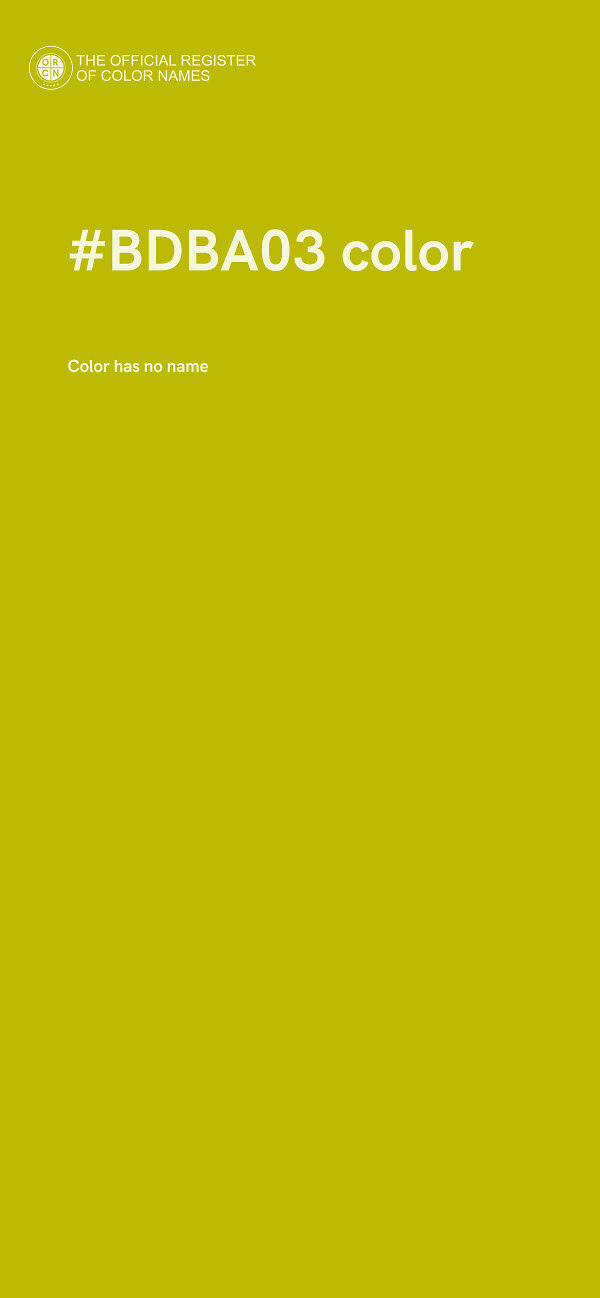#BDBA03 color image