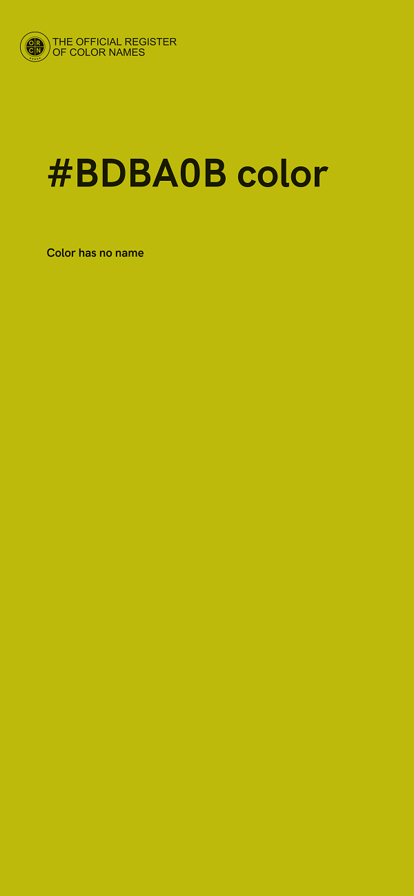 #BDBA0B color image