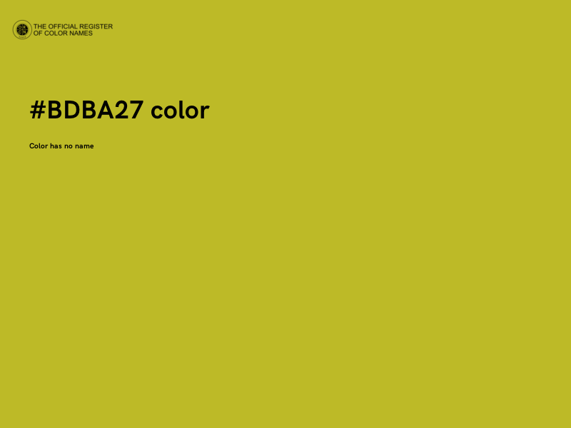 #BDBA27 color image