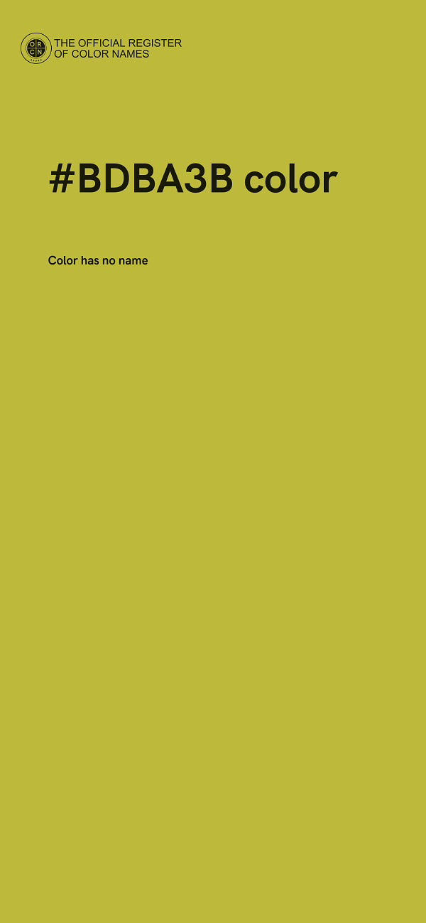 #BDBA3B color image