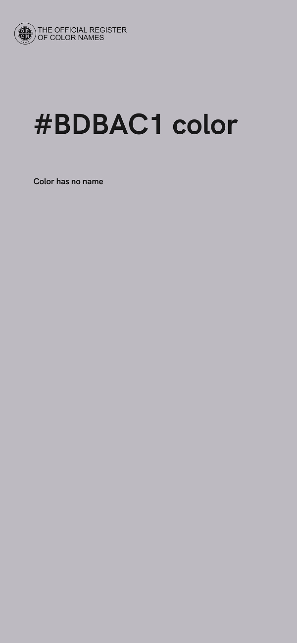 #BDBAC1 color image