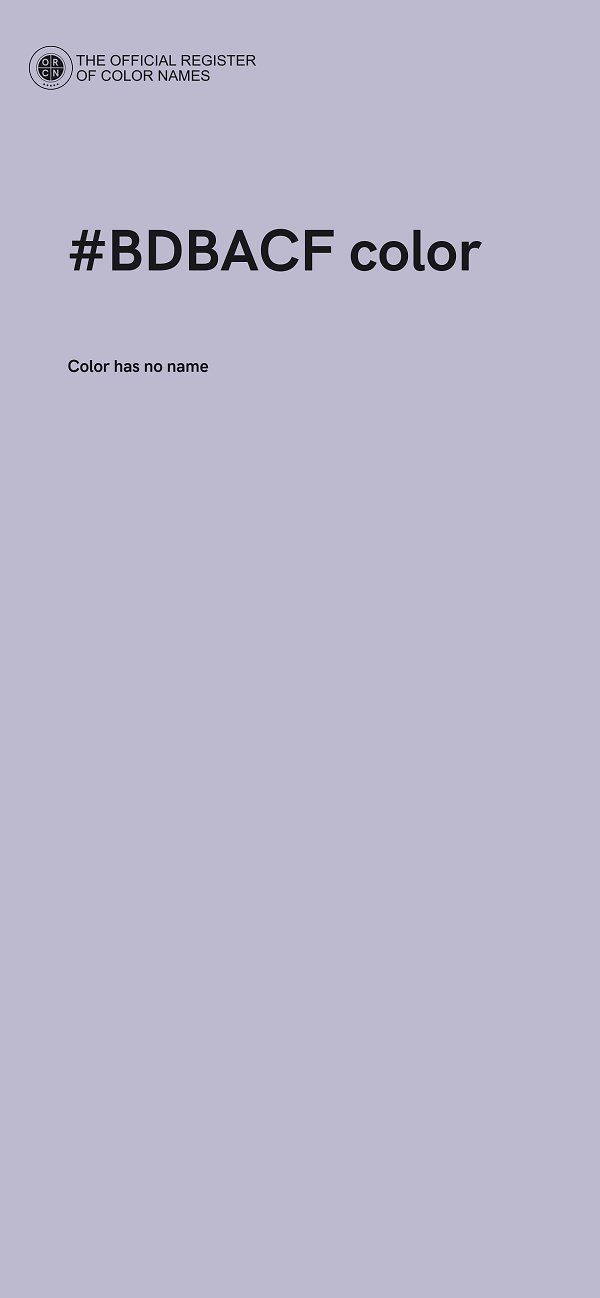 #BDBACF color image