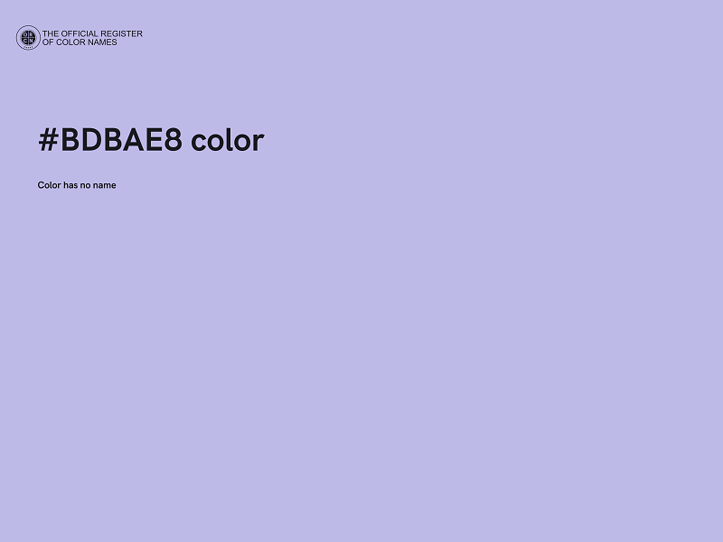 #BDBAE8 color image