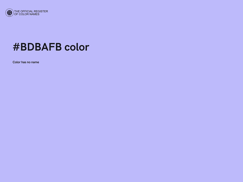#BDBAFB color image